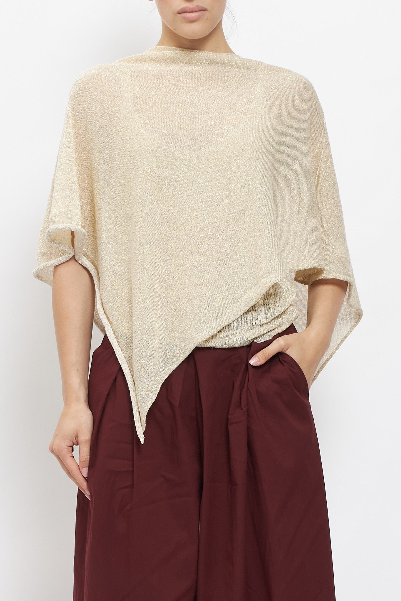 Poncho in lurex