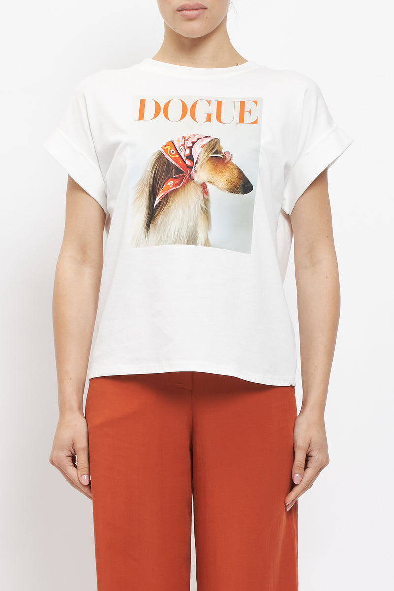 T-shirt con stampa "Dogue"
