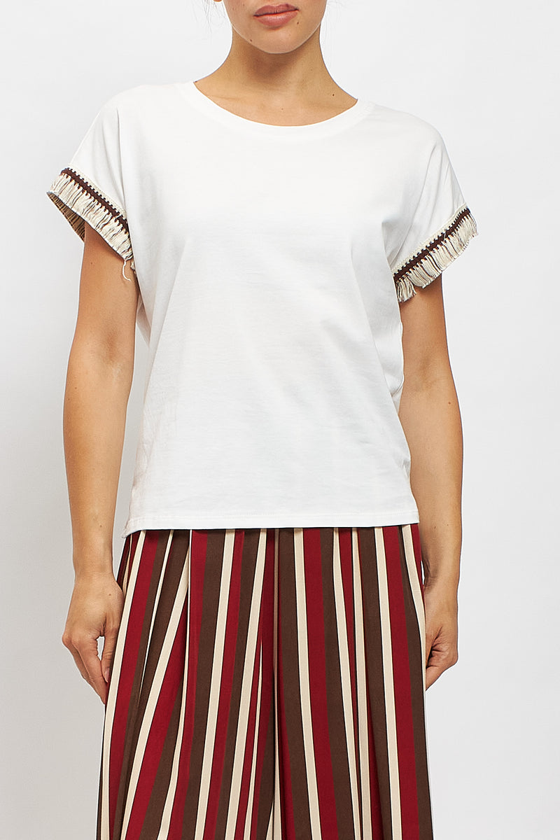 T-shirt con frange