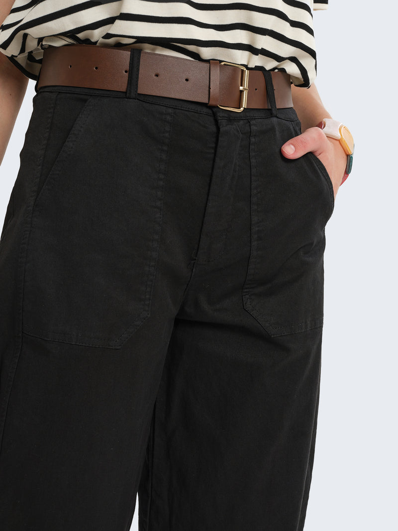 Pantaloni balloon cargo con cintura