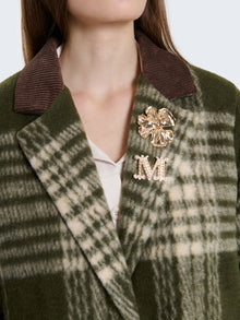 Blazer in lana cotta a quadri