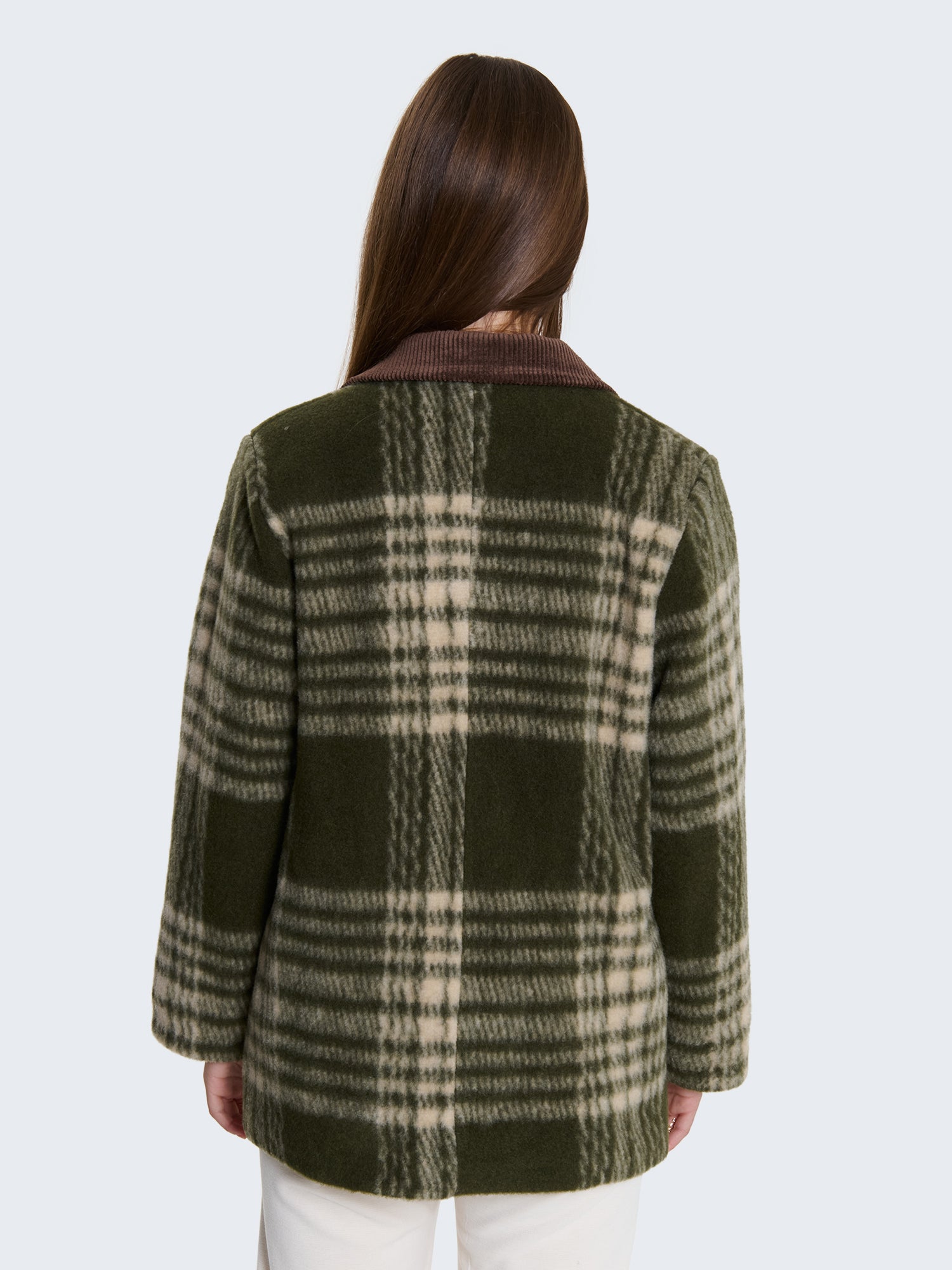 Blazer in lana cotta a quadri