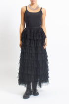 Gonna lunga con balze in tulle
