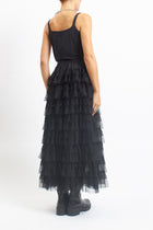 Gonna lunga con balze in tulle