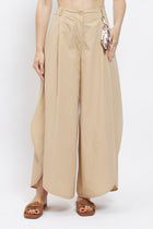 Pantaloni in cotone con spacchi laterali