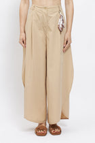 Pantaloni in cotone con spacchi laterali