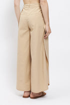 Pantaloni in cotone con spacchi laterali