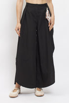 Pantaloni in cotone con spacchi laterali