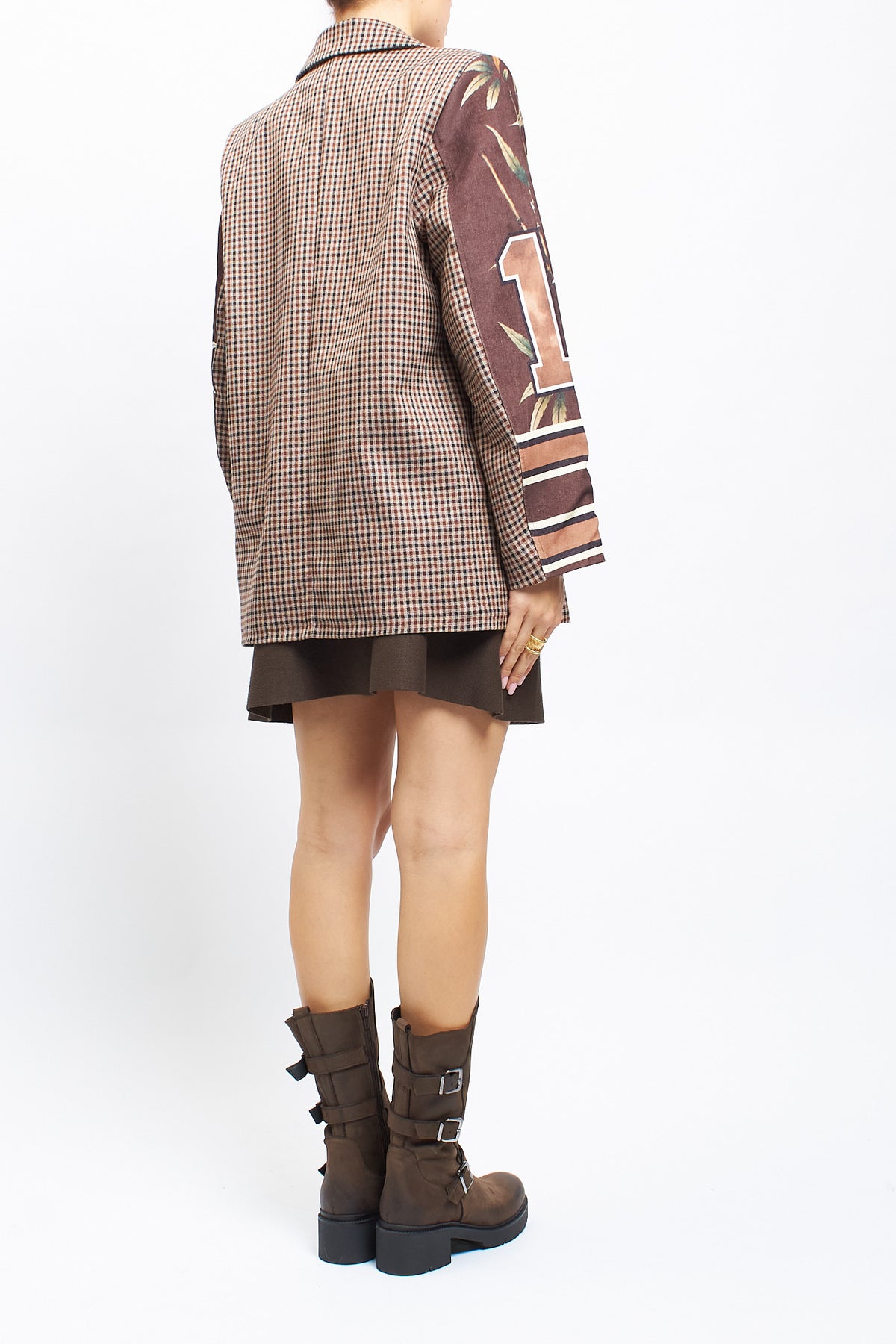 Blazer con fantasia patchwork