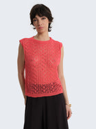 Sleeveless perforated shirt