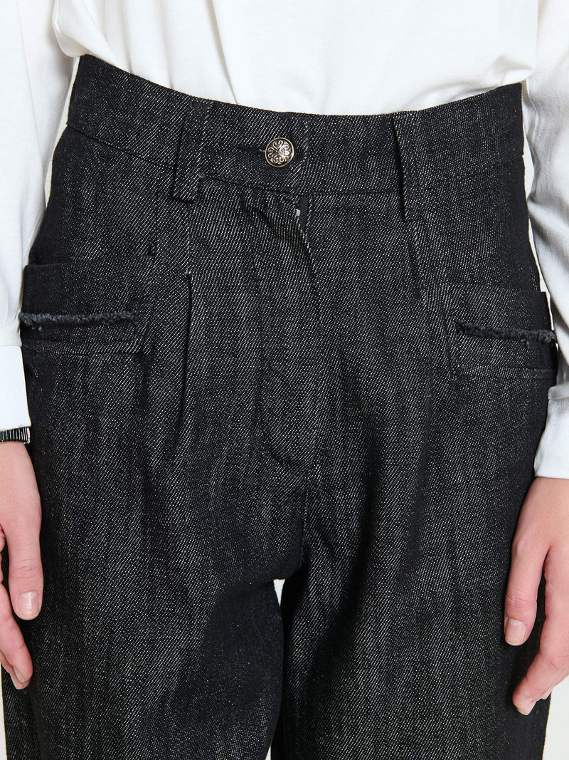 Pantaloni balloon in denim