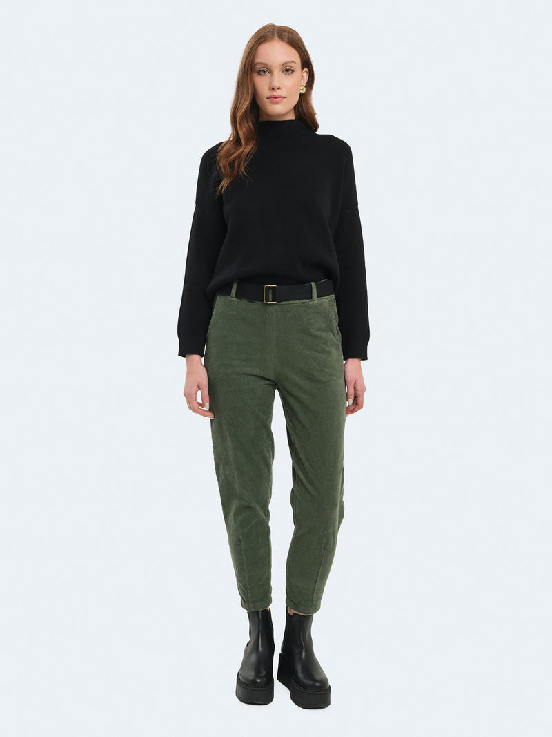 Pantaloni slim fit in velluto