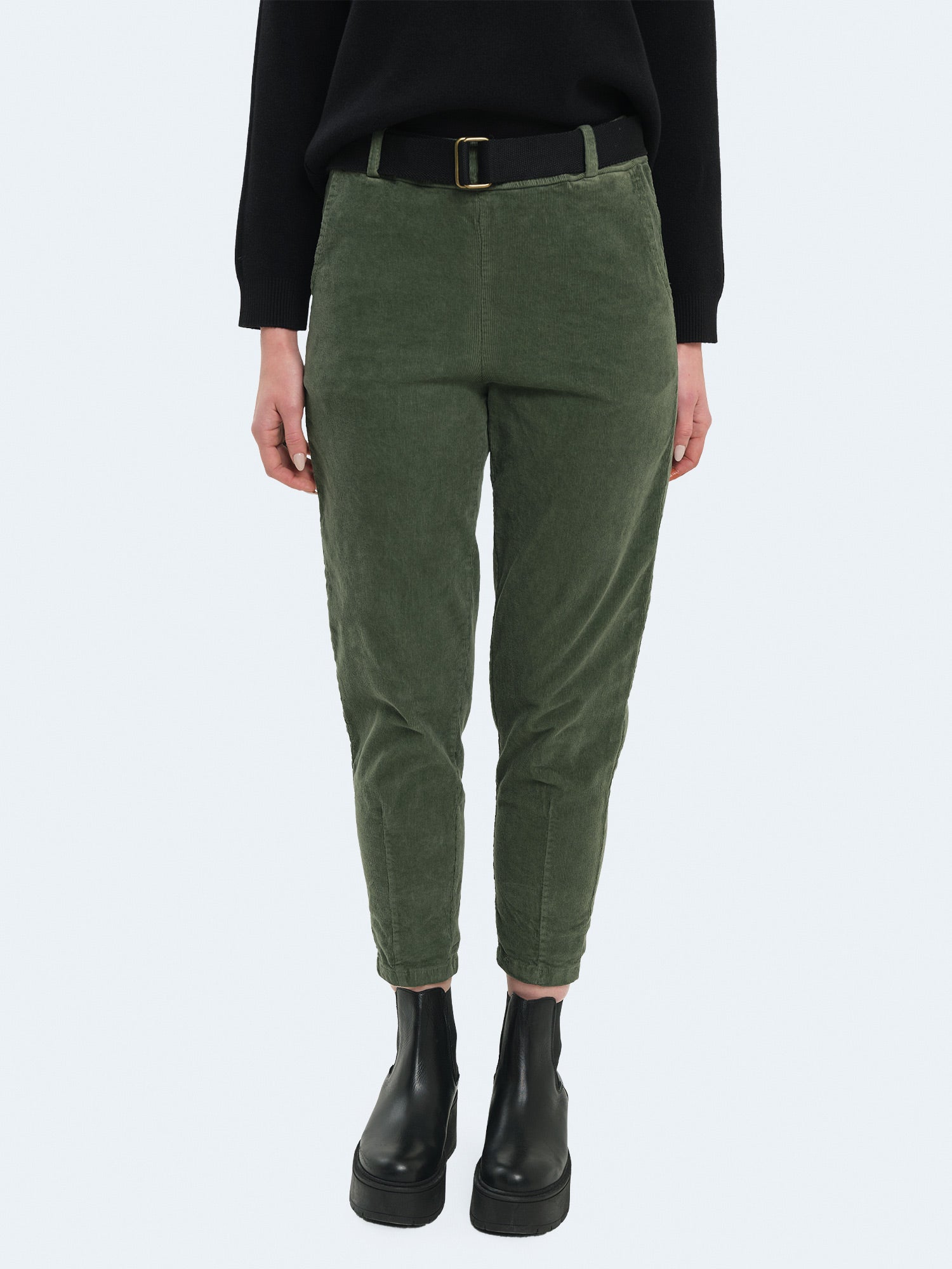 Pantaloni slim fit in velluto