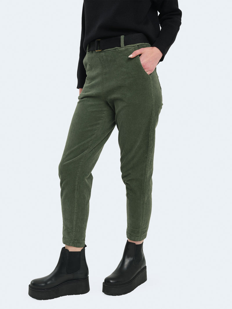 Pantaloni slim fit in velluto