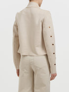 Giacca in ecocamoscio con anelli