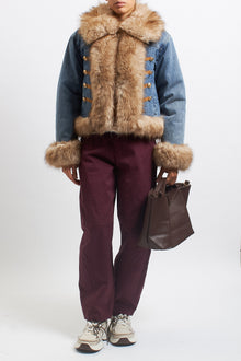 Pelliccia in jeans in stile Napoleone
