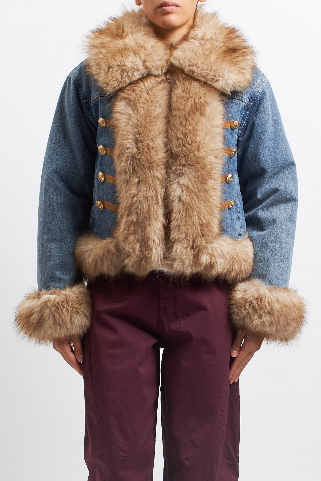 Pelliccia in jeans in stile Napoleone
