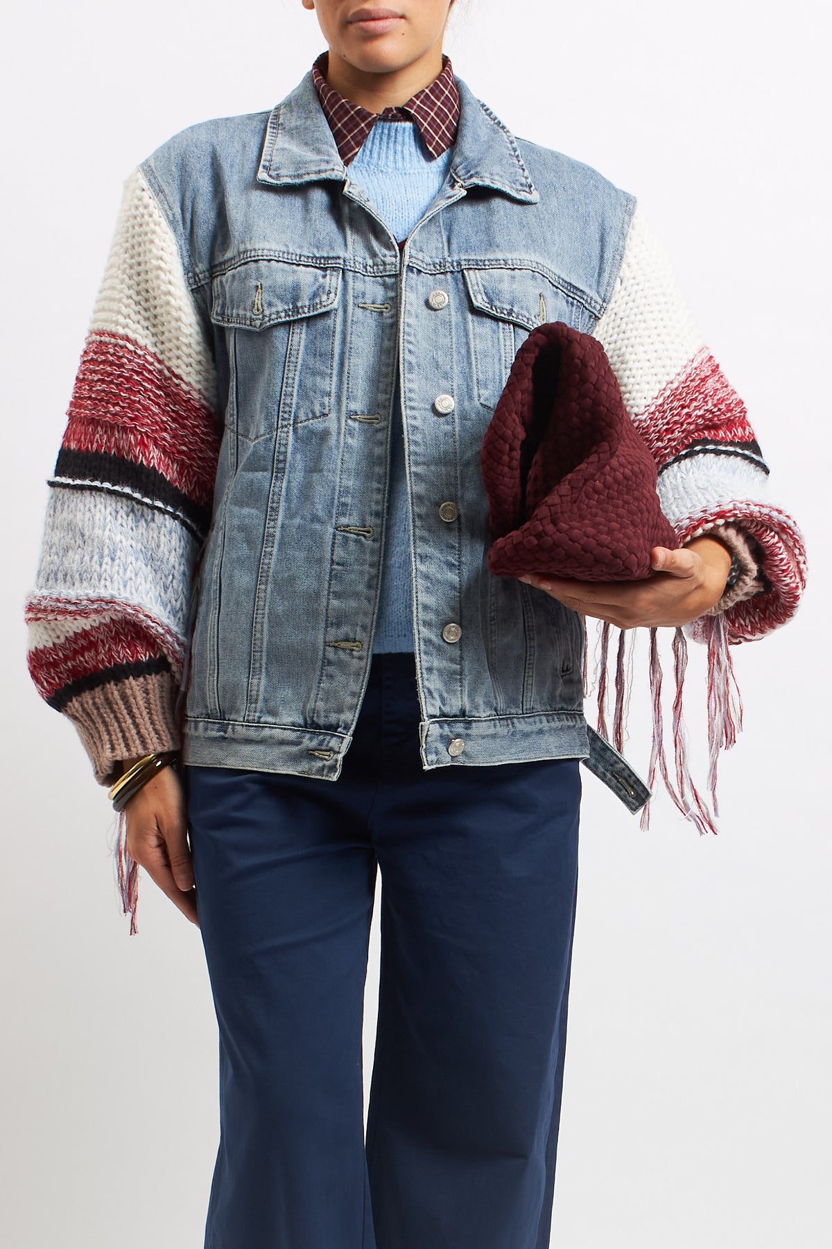 Giacca di jeans con frange
