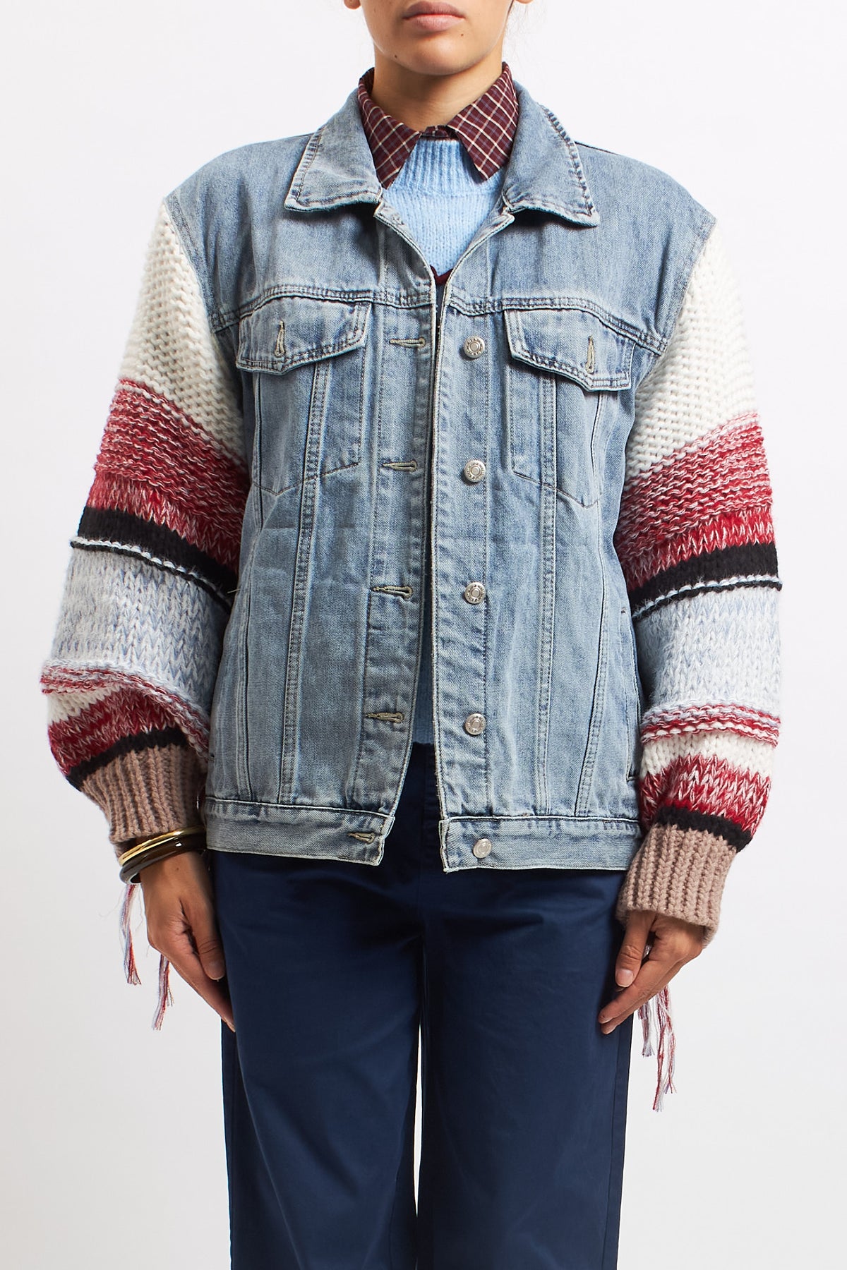 Giacca di jeans con frange