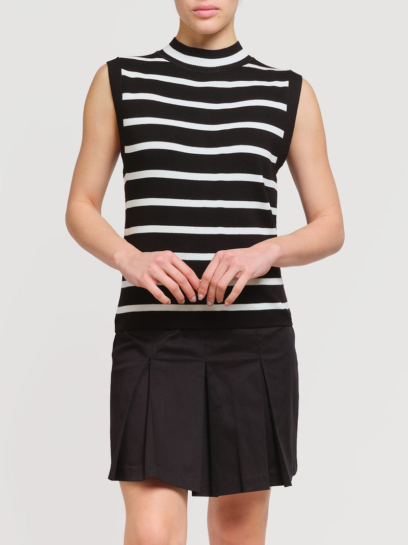 Lupetto a righe senza maniche