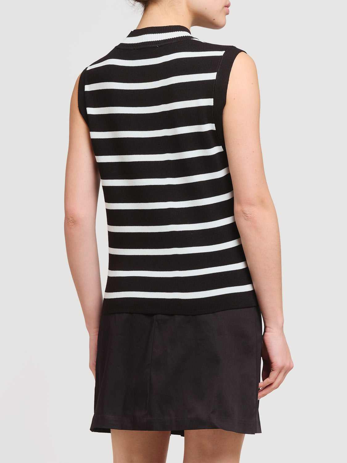 Lupetto a righe senza maniche