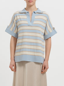 Maglia polo a righe