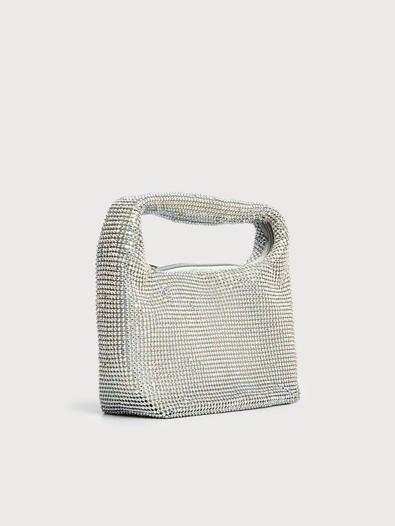 Borsa clutch con strass