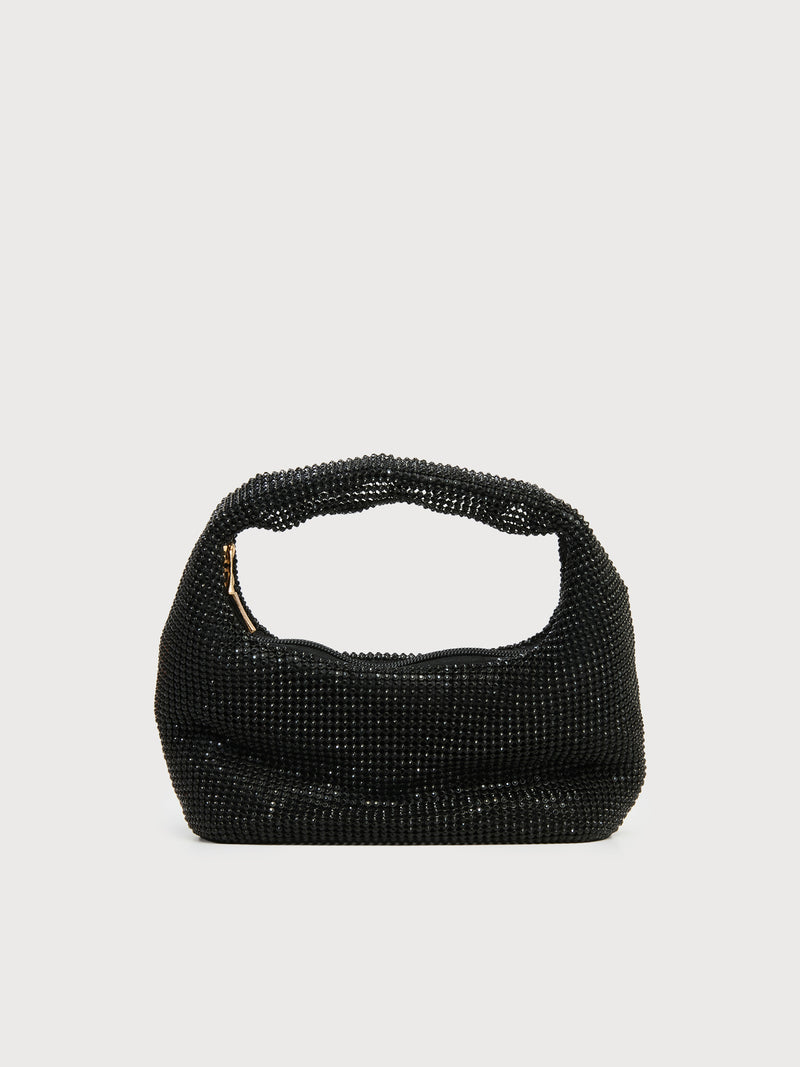 Borsa clutch con strass