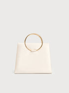 Borsa clutch con manico ad anello