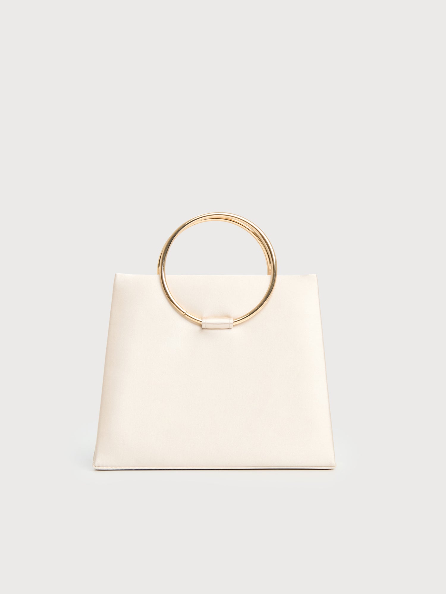 Borsa clutch con manico ad anello