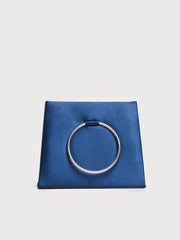 Borsa clutch con manico ad anello