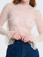 Maglia a maniche lunghe in pizzo