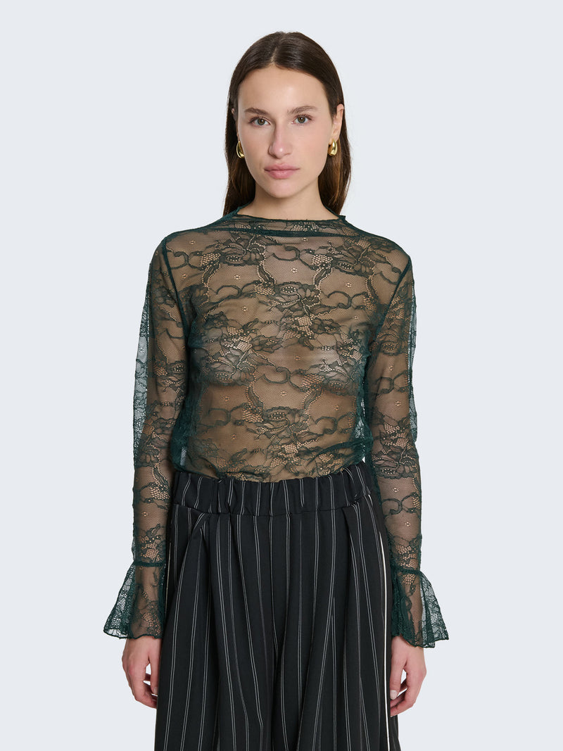 Maglia a maniche lunghe in pizzo