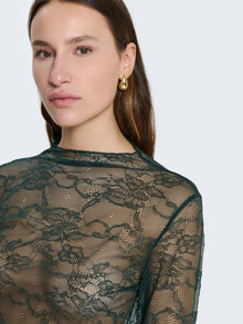 Maglia a maniche lunghe in pizzo