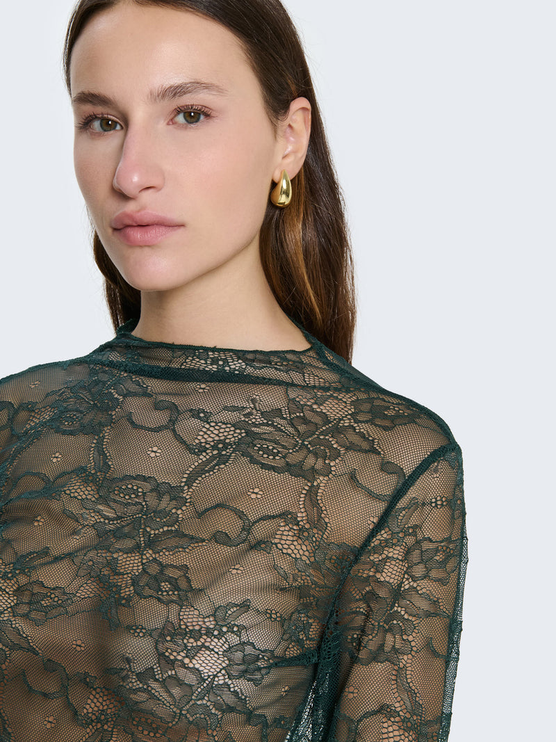 Maglia a maniche lunghe in pizzo