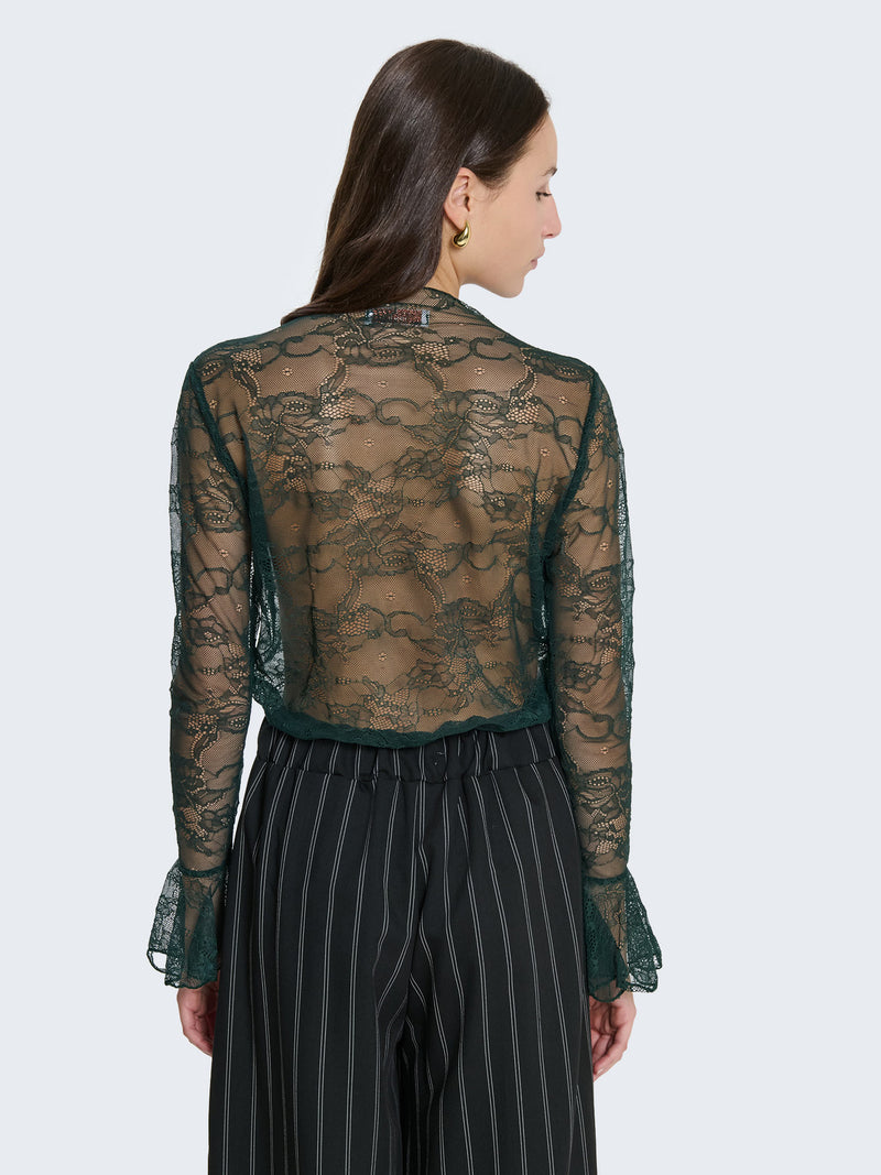 Maglia a maniche lunghe in pizzo