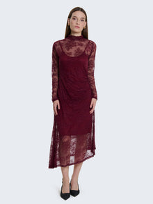 Abito lungo in pizzo