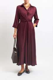 Shirt dress with sash