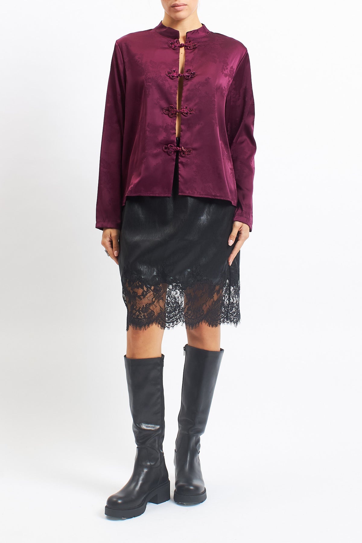 Giacca in stile kimono con alamari