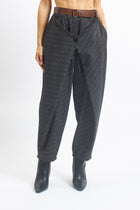 Pantalone barrell con pannello