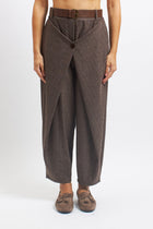 Pantalone gessato con pannello