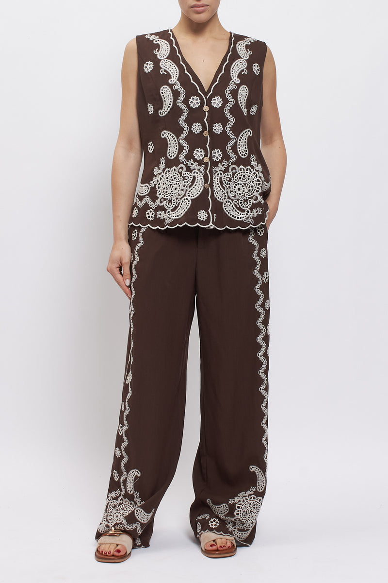 Gilet con ricami
