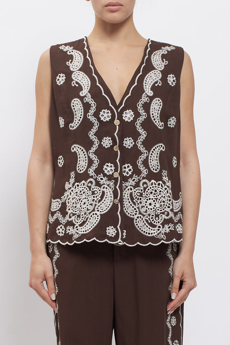 Gilet con ricami