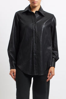 Camicia over in ecopelle