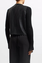 Gilet in ecopelle borchiato