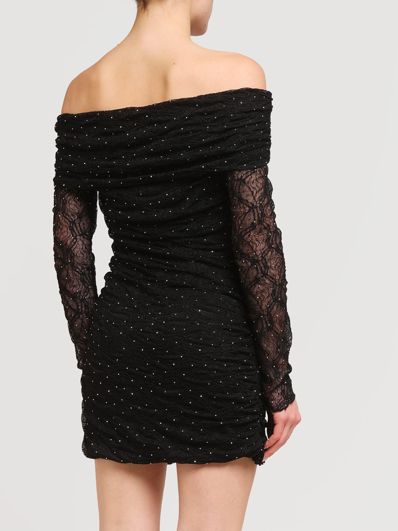 Abito corto in pizzo