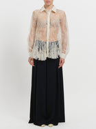 Camicia in pizzo con balze