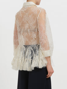 Camicia in pizzo con balze