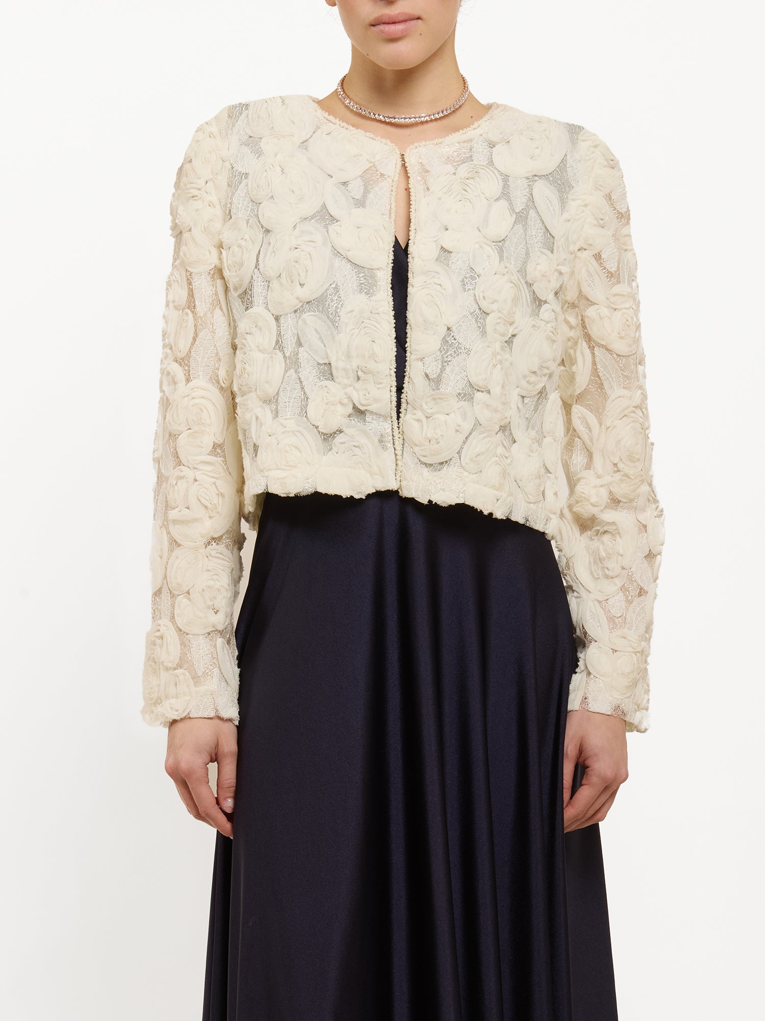 Bolero con rose e perline