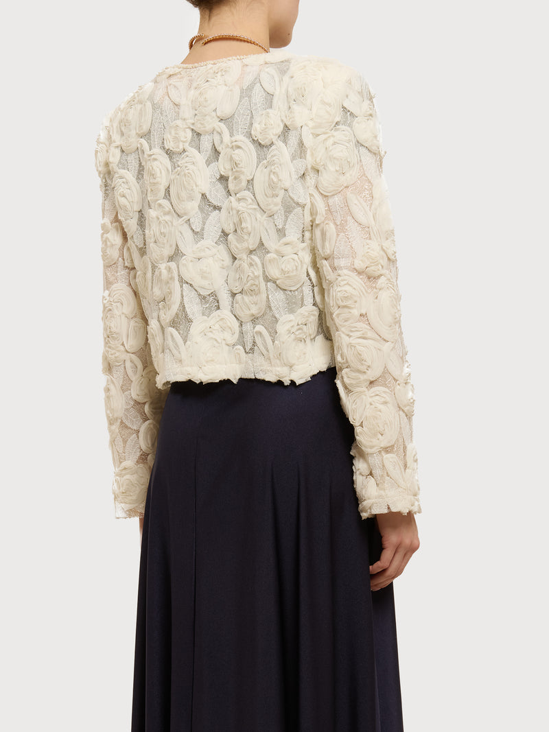 Bolero con rose e perline